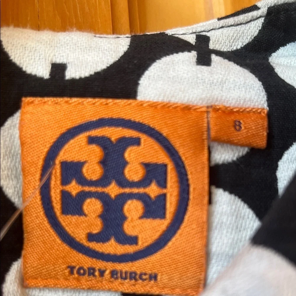 Tory Burch Black and White Patterned Dress